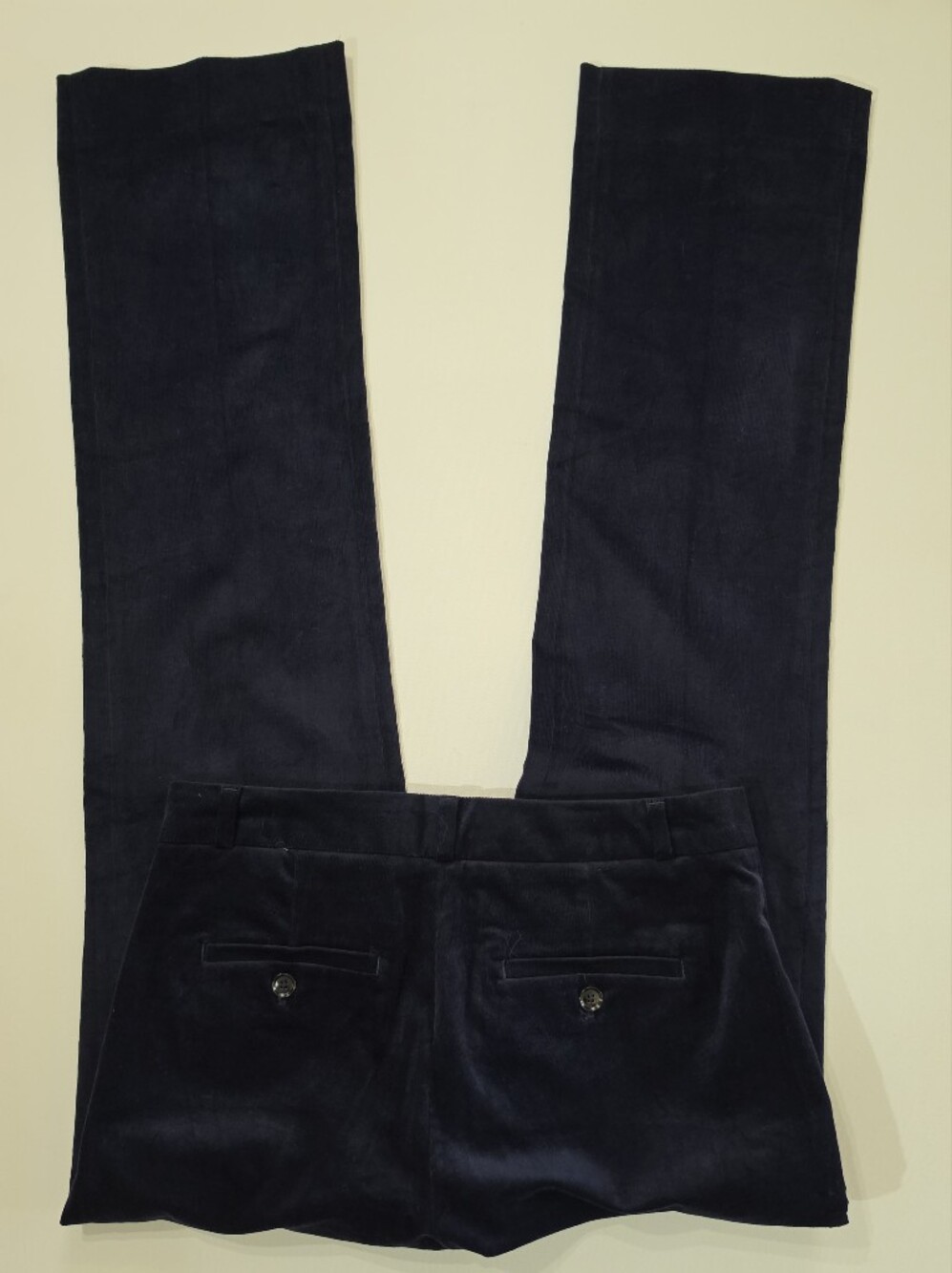 Banana Republic Logan Velvet Trouser Pants Womens 4 Navy Blue Retro Minimalist - Picture 5 of 7